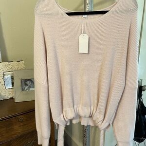 Drawstring hem sweater NWT
